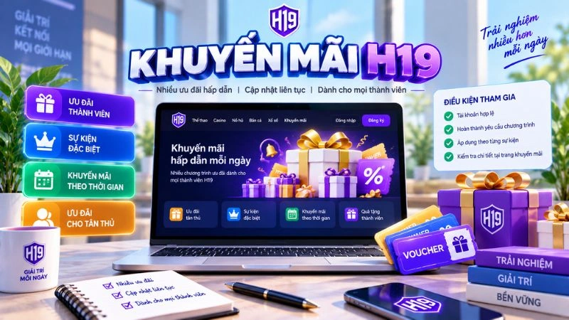 Trung tâm khuyến mãi H19 với quà tặng, voucher và điều kiện tham gia